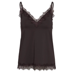 Rosemunde RW Bridget SL Lace Strap Top, Mole